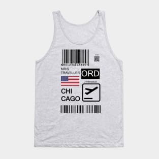 Chicago USA travel ticket Tank Top